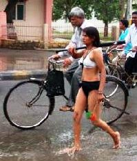 Pooja Chauhan, Rajkot, protesting in extreme anger