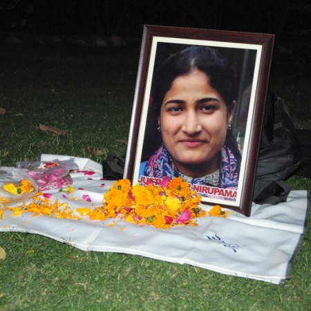 Nirupama Pathak - A remembrance meeting at IIMC on April 29, 2011. Photo by C.Rahul.