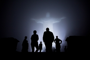 Obama, First Lady Michelle Obama, and daughters Sasha and Malia, tour the Christ the Redeemer statue in Rio de Janeiro, Brazil. March 19, 2011. Photo by Pete Souza.