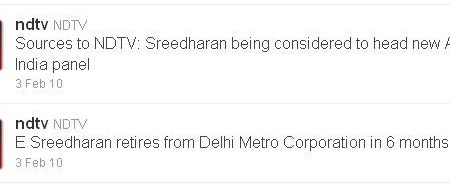 NDTV on Sreedharan