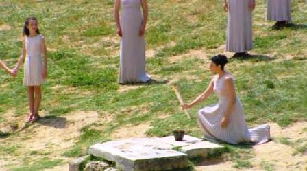 London Olympics - Lighting Ceremony In Olympia. Webcapture by Neeraj Bhushan