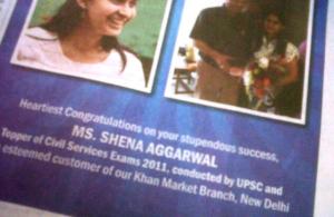 Shena Aggarwal "Bank of India" IAS Topper
