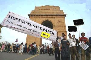 Say No To Exams, Save Paper - The Idea Cellular advertisement poster being circulated on social media