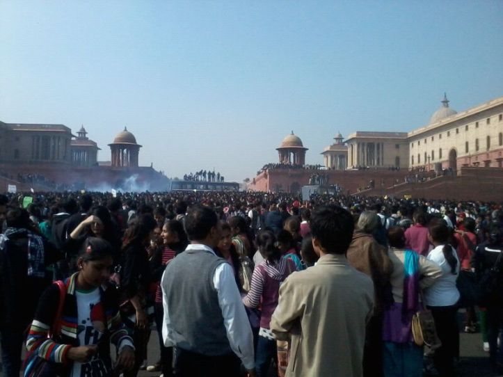 Protest at Raisina Hill. Photo by Vishnu Vijay.
