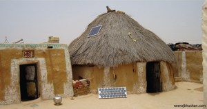 Home Lighting System in a hut in Jaisalmer District of Rajasthan.