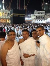 Musharraf in Mecca two days before heading to Pakistan.