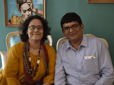 G Caffe founders Geetanjali Kaul and Neeraj Bhushan